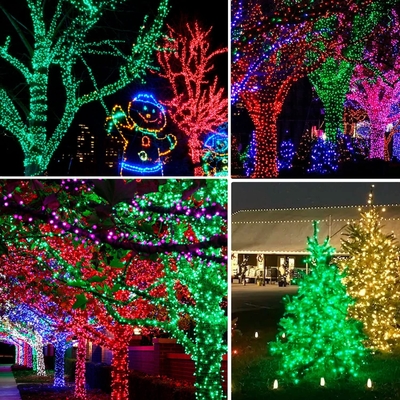 Bright Green Battery Copper Wire Lights 100LM For Bedroom Yard Decor